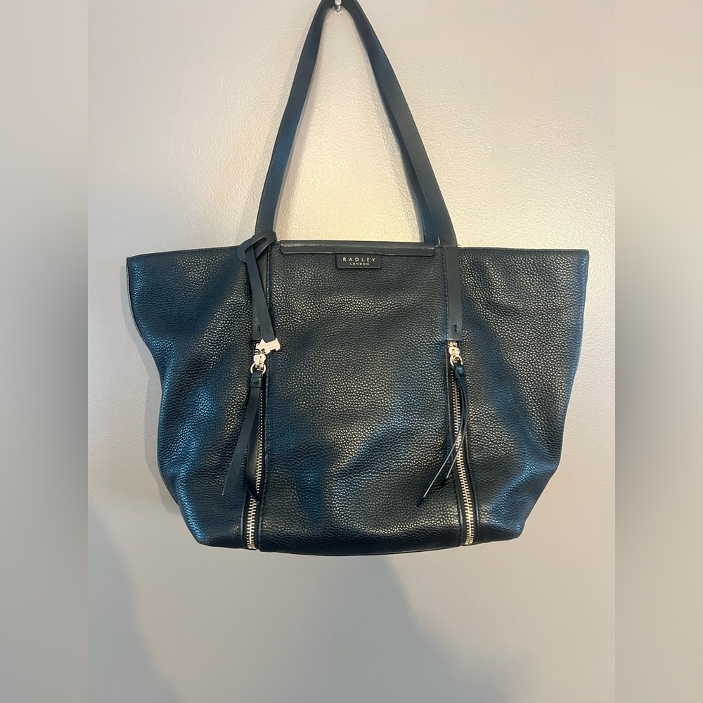 Radley London leather shoulder bag with rose gold hardware